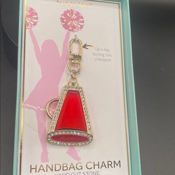 True to Form Red Megaphone Handbag Charm and Necklace Set NIB - Picture 2 of 7